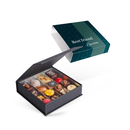 Luxe bonbons giftbox met personaliseerbare doos