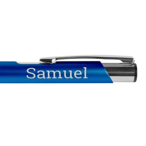 Blauwe pen met eigen gegraveerde naam van yoursurprise.nl