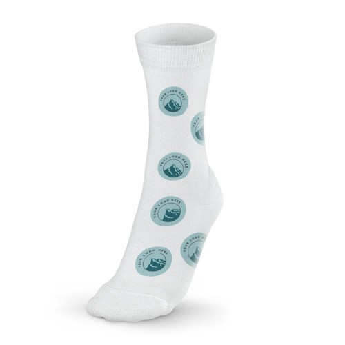 witten sokken met personaliseerbaar logo op sokken van yoursurprise.nl